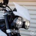 Motodemic Dual Adaptive LED Headlight Conversion Kit for the 2012-2016 Triumph Street Triple and 2011-2015 Speed Triple Motodemic Dual Adaptive LED Headlight Conversion Kit for the 2012-2016 Triumph Street Triple and 2011-2015 Speed Triple